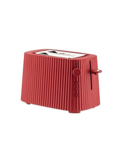 Alessi, Tostapane Plisse rosso + 2 pinze